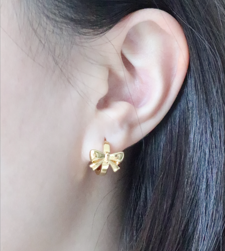 BOW-TIFUL EARRING GOLD PLATED