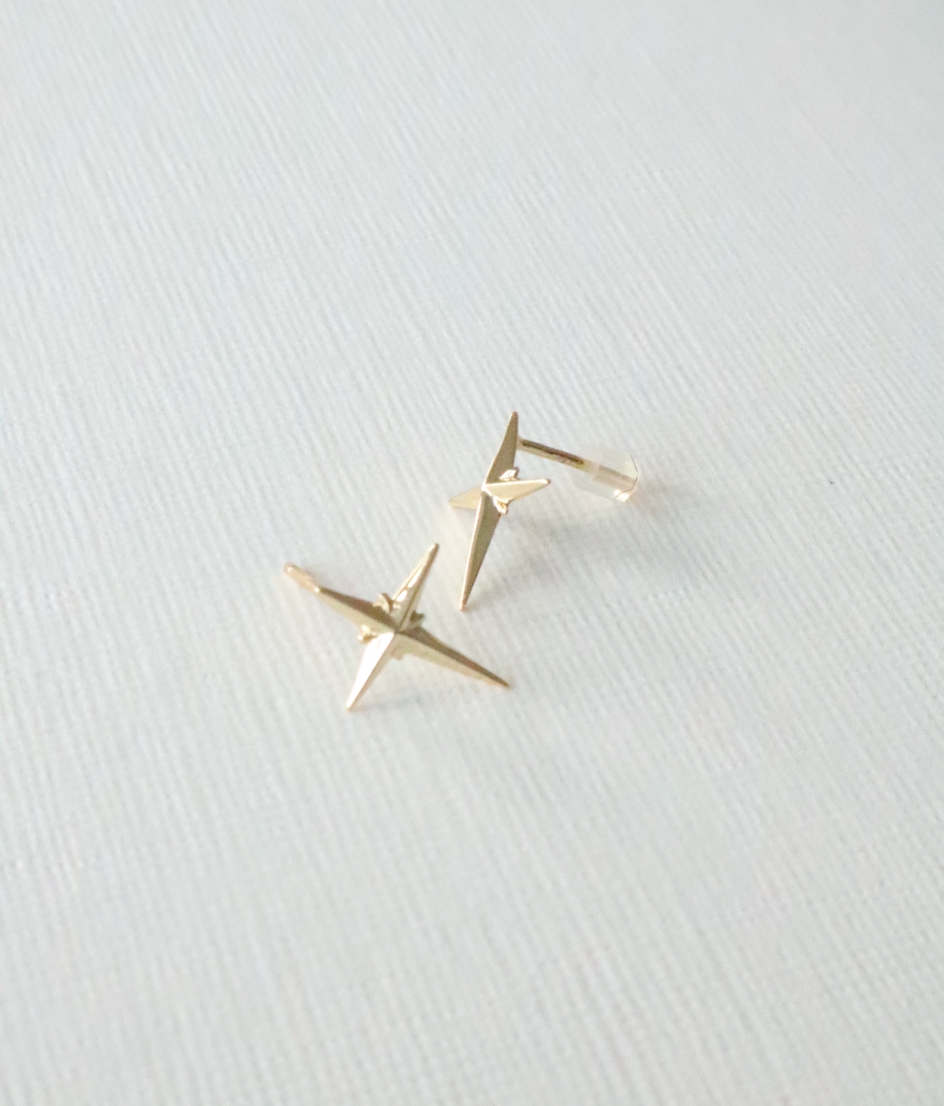 NORTH STAR EARRING GOLD