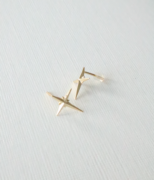 NORTH STAR EARRING GOLD