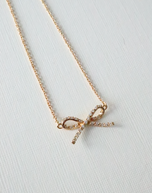 BOW-TIFUL NECKLACE GOLD